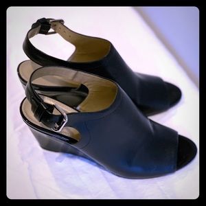 Black Wedge, Open Toe/Heel
